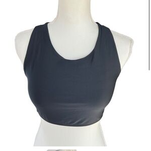 Albion Crossback Halter Bathing Suit Bikini Top Black Size Medium